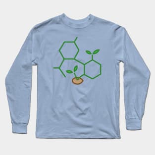 CBD Molecule Cannabis Sprout Long Sleeve T-Shirt